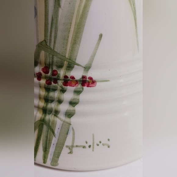 Vintage SCC Castelli Italy hand painted vase | Italian ceramic vase - Picture 5 of 6